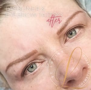 Eyebrow and eyeliner tattoo